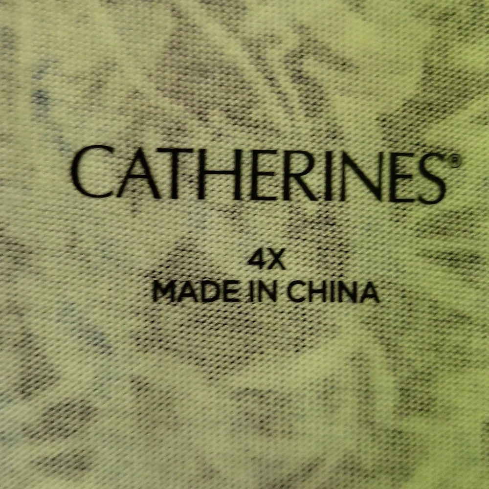 NWOT Catherines Blue Floral Tee - Picture 4 of 6